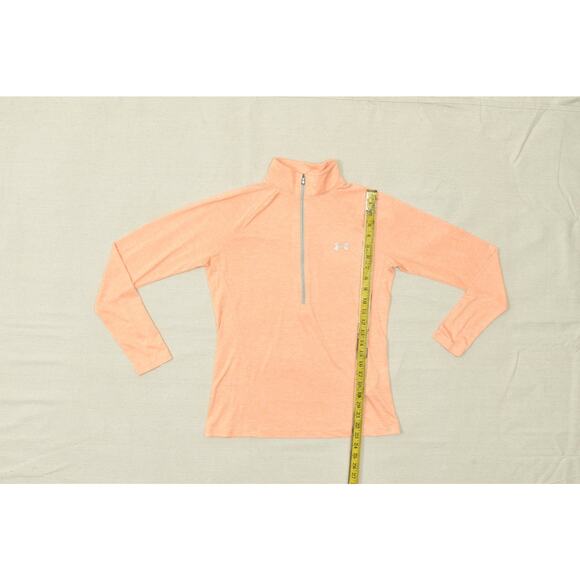 Under Armour HeatGear Loose Fit Half-Zip Pullover Size M Women's Orange - Picture 3 of 8